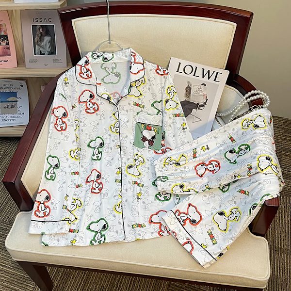 Mini Snoopy Kavay Damkläder Sovkläder, Bekväma och Lösa Heminredningsset för Studenter Snoopy XL Company