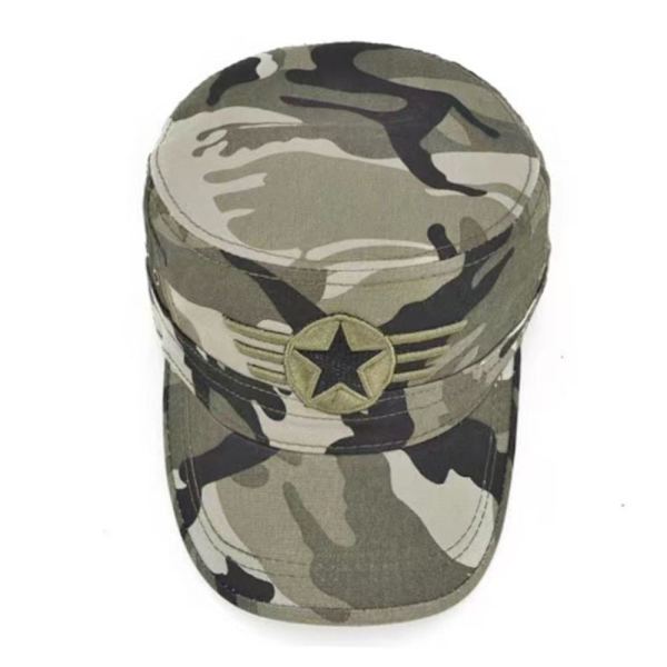 Bomulls- och polyesterbasebollkeps för män, justerbar keps, andningsbar, lämplig för solljus camouflage No,