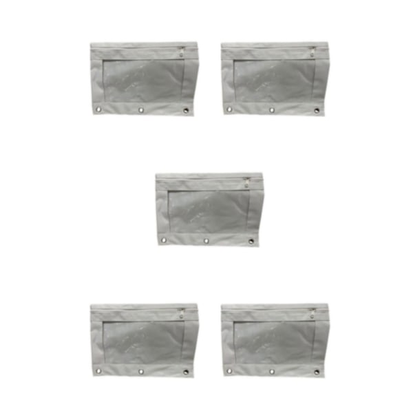 1/2/3/5 Bärbar dragkedja för förvaring av filer och dokument White 5Set