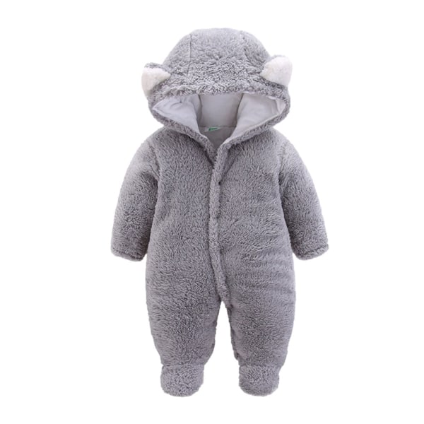 Varm och mysig Fleece Baby Jumpsuit Vinter Lektid Pojkar Och 80cm