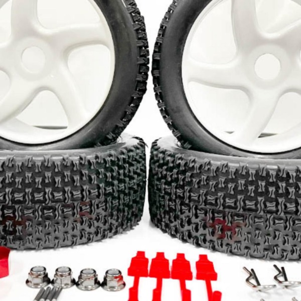 RCGOFOLLOW 4x Plast Stark Hjul Hexmontering För 1/10 Adapter White
