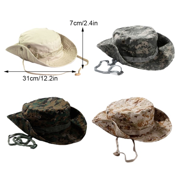 Slitstark och utsökt Craft Boonie-hatt för strand och fiske Dark Camouflage