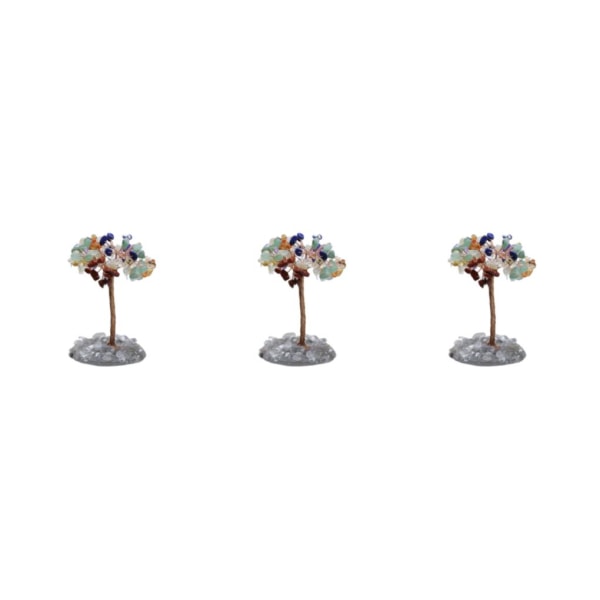 1/2/3/5 Elegant konstgjord kristallträd för touch av Colorful Stone 3PCS