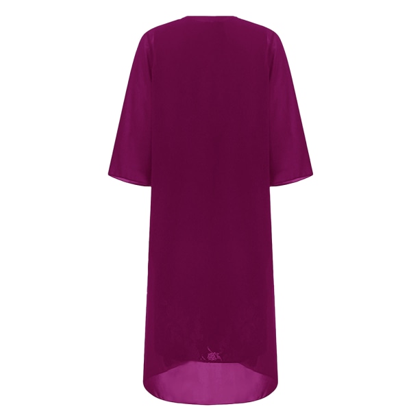 1/2/3 Paljettklänning Tvådelad kofta Spets Skin Close Prom Purple/M 1 Pc