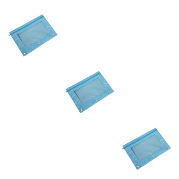 1/2/3/5 Bärbar dragkedja för förvaring av filer och dokument Sky Blue 3Set