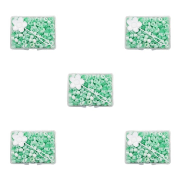 1/2/3/5 210 st 5 mm Candy Color Dreadlock Beads Muddar Hårfläta Green 8 x 5mm 5Set
