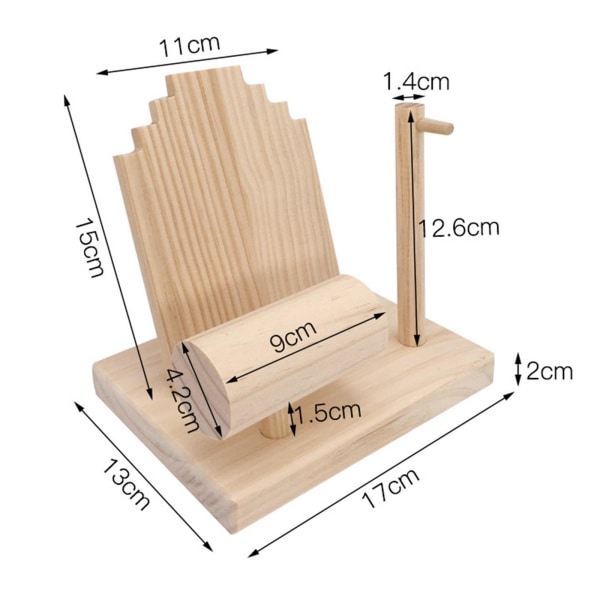 Träsmycke Display Stand Hållare för halsband Counter