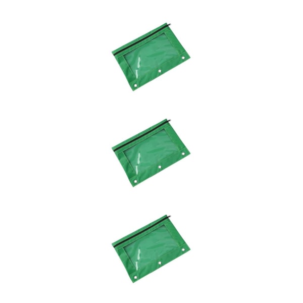 1/2/3/5 Bärbar dragkedja för förvaring av filer och dokument Green 3Set