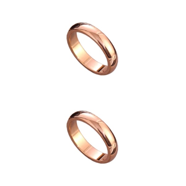 1/2/3/5 Vuxna Ceremoni Ring Legering Modern Ringar Dekoration Rose Gold Size 9 2PCS
