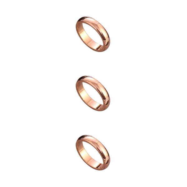 1/2/3/5 Vuxna Ceremoni Ring Legering Modern Ringar Dekoration Rose Gold Size 8 3PCS