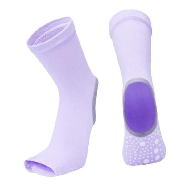 1/2/3/5 Yoga Socks Dam Tålös Non För Slip Gummi Grip Heel Purple 24x13cm 1Set