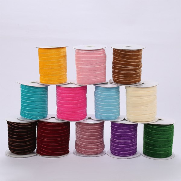 Gör-det-själv dekorativa sammetsband Lätt till 50 meter i flera färger style 12