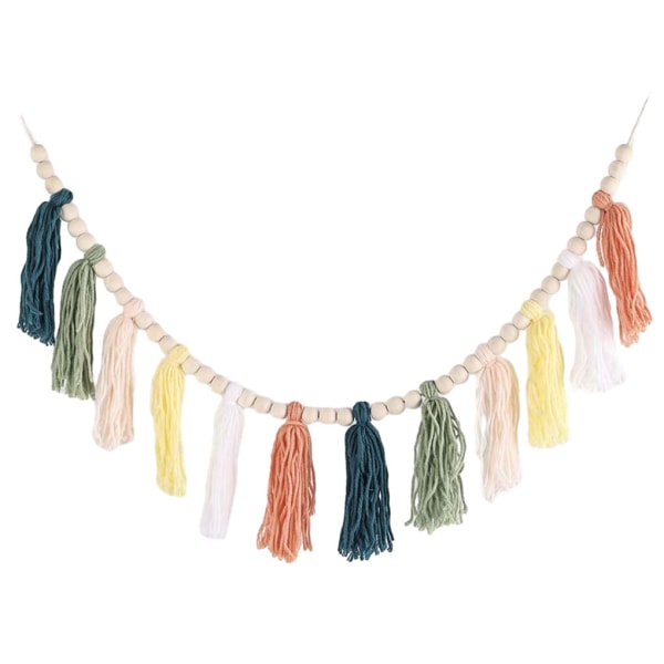 Bomull tofs Garland Pastell Banner Tillägg till barnkammare Type 8