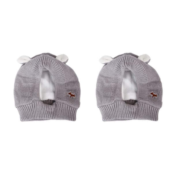 1/2/3/5 Varm cap plysch och förtjockad för barn Varm och gray 2PCS