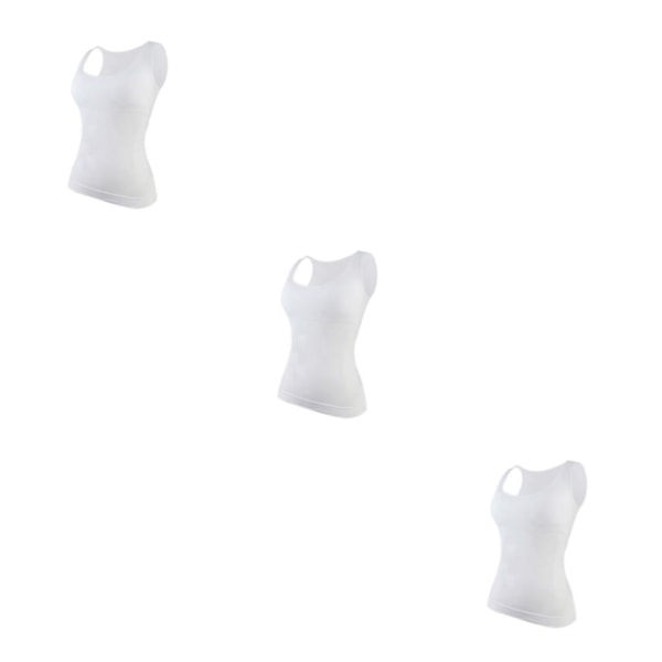 1/2/3 Damväst Fitness Bröststöd Toppar Andas White XXL 3PCS