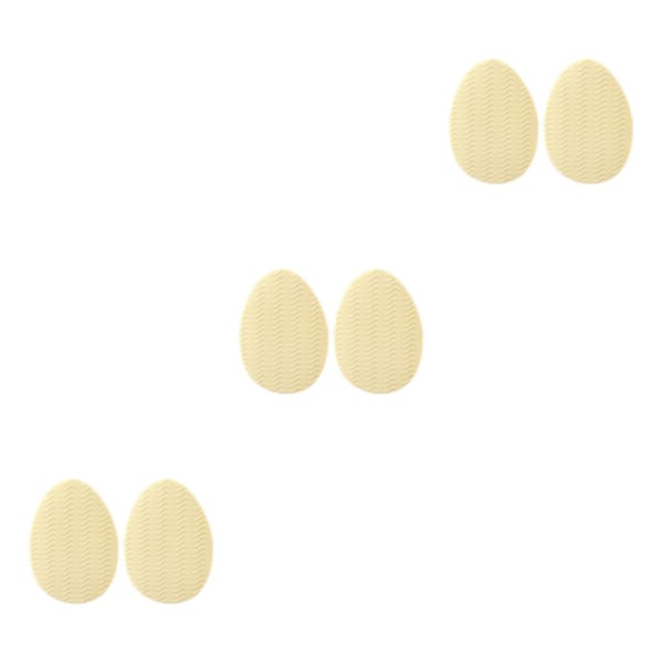 1/2/3/5 Non För Slip Shoe Pads Självhäftande gummi för hög Round Head Apricot 3Set