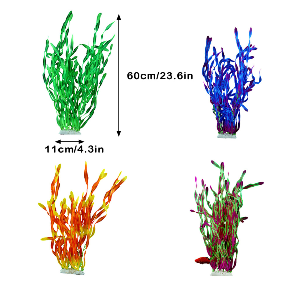 1/2 Fishtank Artificiell vattenväxt dekorativa simuleringsväxter Purple 1 Pc