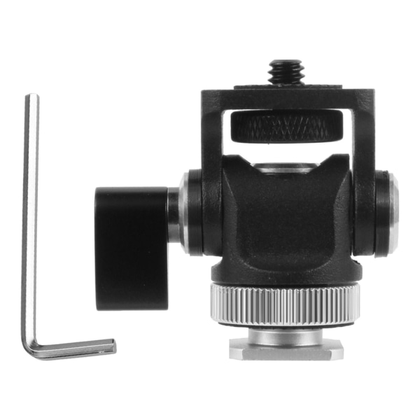 1/2/5 Hot Shoe Mount Adapter Rod Clamp 360 Swivel för stativ black hand twist 41x20.5x35mm 1Set