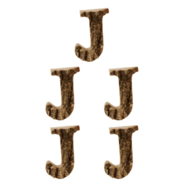 1/2/3/5 Handgjorda träbokstäver Dörrnummer Alfabetbokstav letter J 5Set