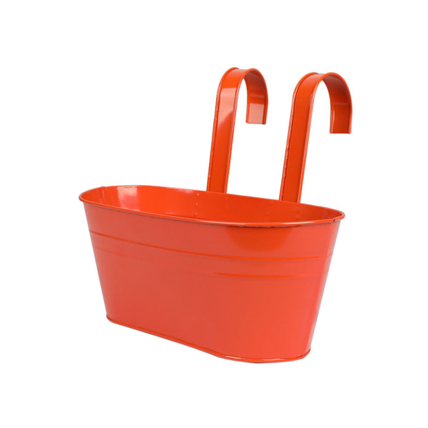 1/2/3/5 Järn Snygga Regnbågsfärger Hängande blomkrukor För orange red 1Set