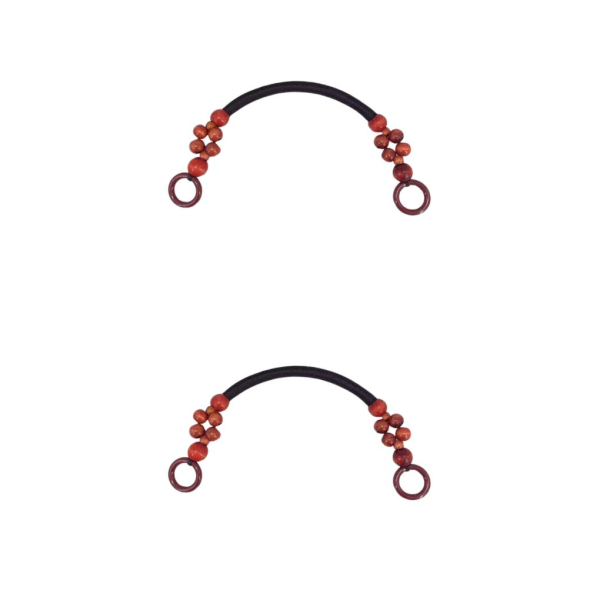 1/2/3 träpärlpåse Handtag Väska Rem Handväska Handtag Rem Red Brown 48cm 2Set