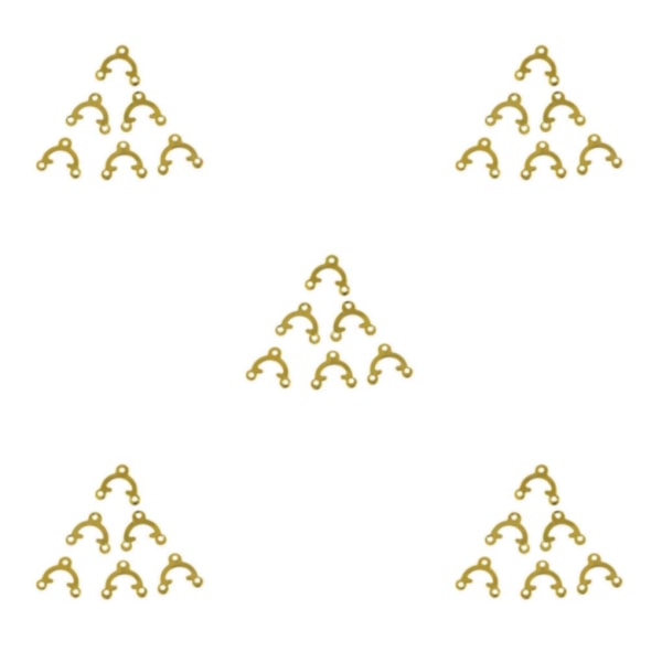 2/3/5 Filigree För Triangel 3 håls Connector Joiner Smycken DIY Gold 5Set