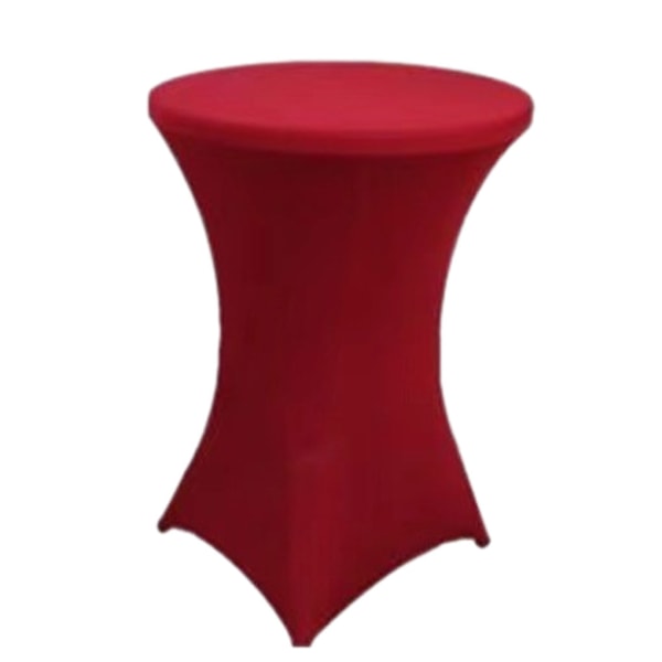 1/2/3/5 High Foot Bar Cover Stretch Rund Duk För Hotell red 1Set