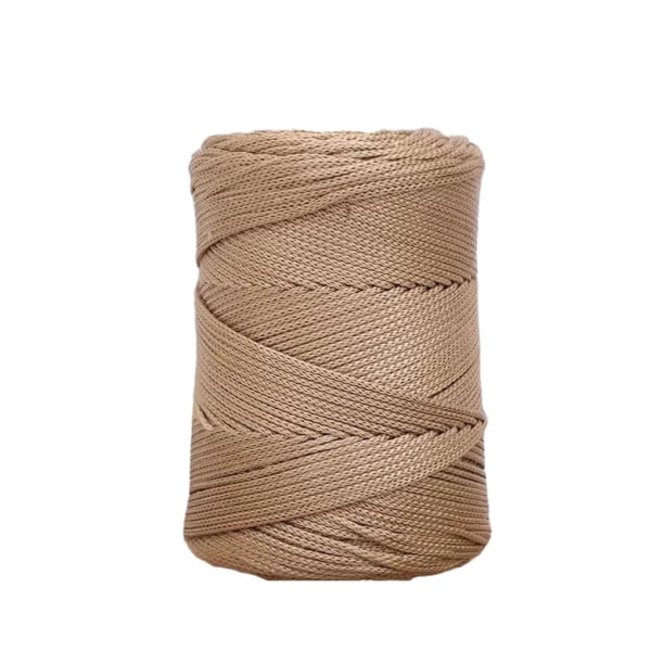 Polyester Premium ihåliga stickade virkgarn för DIY Home khaki