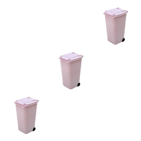 1/2/3 Plastsoptunnor Med Lock - Miljövänliga Och light pink 3PCS