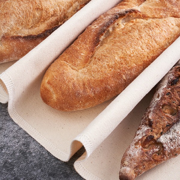 Andningsbar och återanvändbar bakduk för lätt att rengöra bröd White 150x59CM