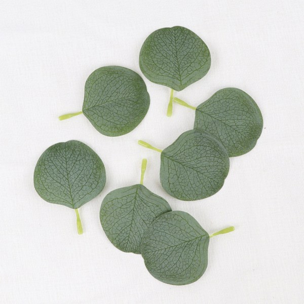 1/2/3/5 50x realistiska konstgjorda eukalyptusblad för inomhus eller light green 5Set