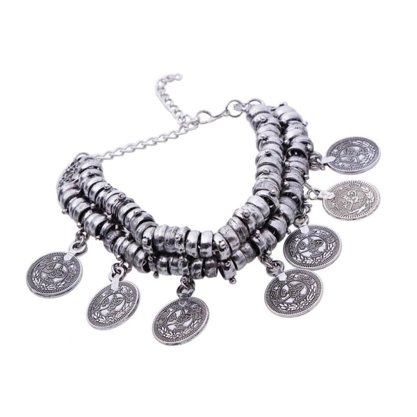 Turkiska smycken Bohemian Ethnic Vintage Silver Armband Anklet