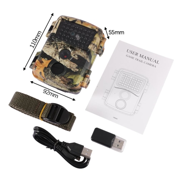 Trail Camera Night Med IP54 vattentät Night Vision-kamera