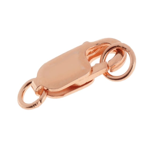 1/2/3/5 925 Lobster Claw Spännen med ögla för nyckelring smycken Rose Gold 2Set