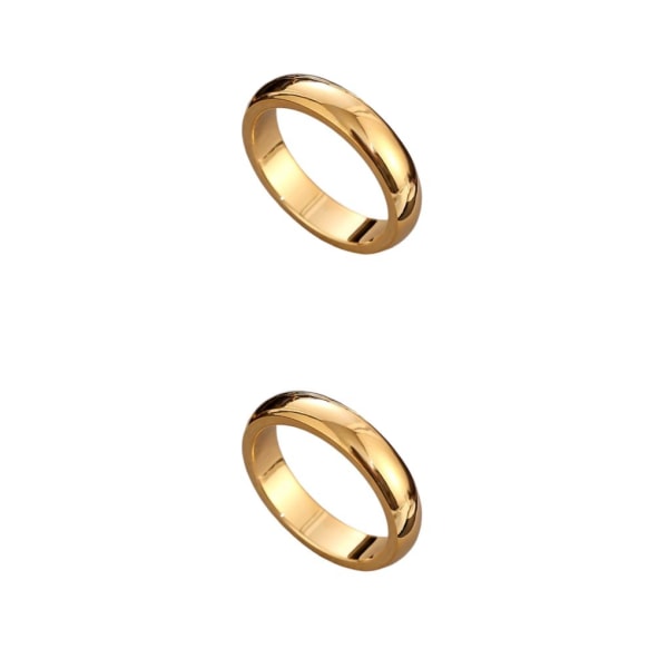 1/2/3/5 Vuxna Ceremoni Ring Legering Modern Ringar Dekoration Gold Size 8 2PCS