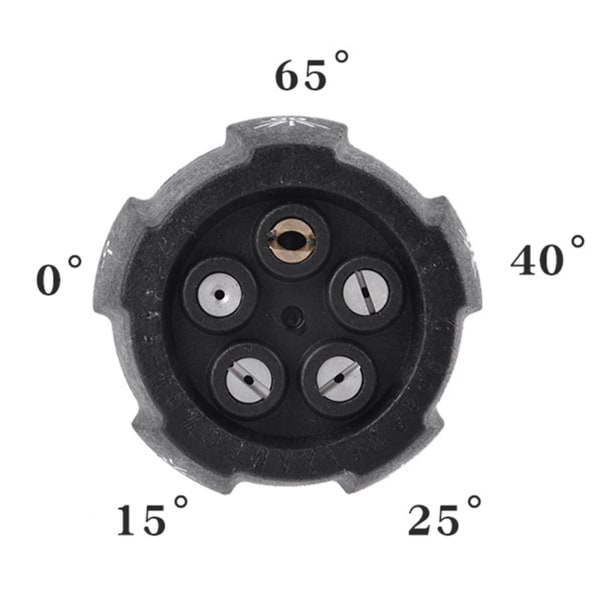 Högtryckstvättmunstycke 3600PSI Flera grader 1/4 Snabb