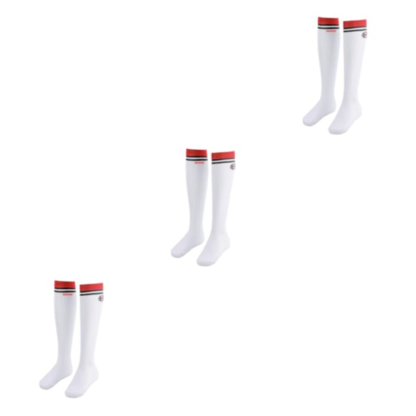 1/2/3/5 Women's För Golfstrumpor Oversockor Lår High Stripes Red 46-55cm 3Set