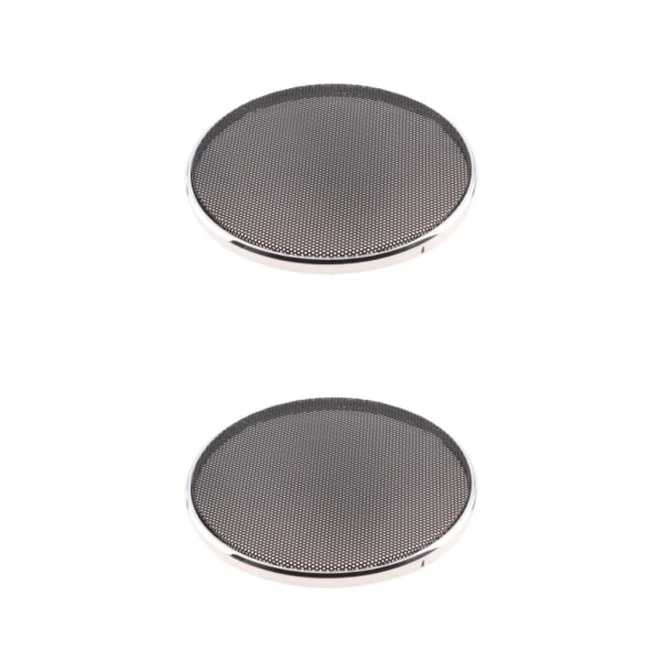 1/2/3/5 Högtalare Dekorativ cirkel Cover Galler Mesh Black 8 Inch 2Set