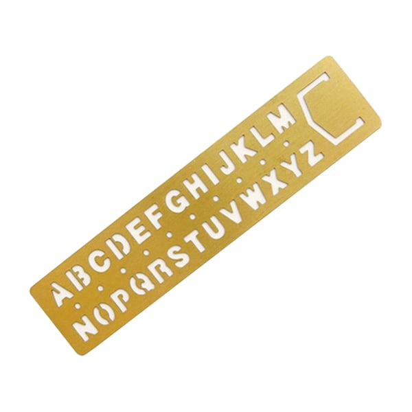 Guld metall stencil bokstäver och siffror ritmallar Gold Letters