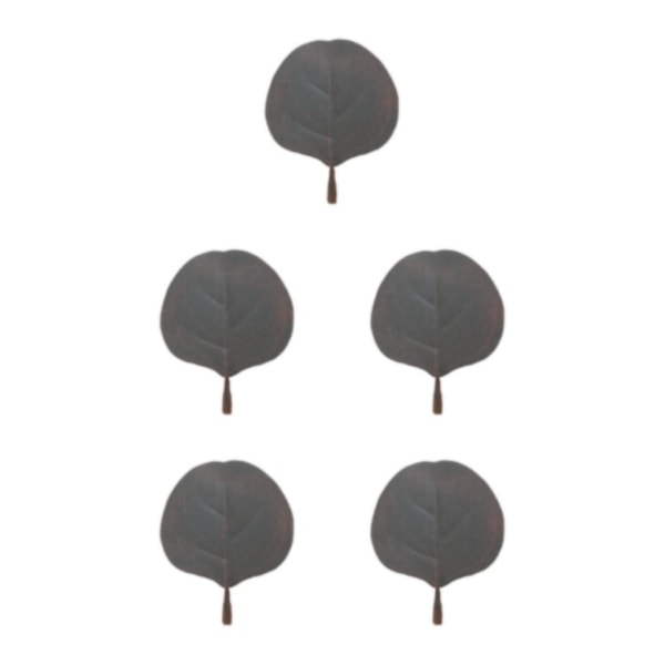 1/2/3/5 50x realistiska konstgjorda eukalyptusblad för inomhus eller Aubergine grey 5Set