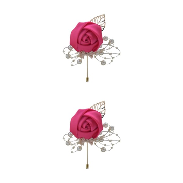 1/2/3/5 Lyxiga bröllopsbroschnålar Chic och eleganta tillbehör Rose Red 2Set