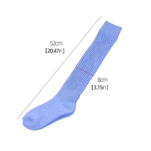 1/2/3/5 2 stycken Slitstarka Slouch strumpor Elasticitet och utsökt Sky Blue 1Set