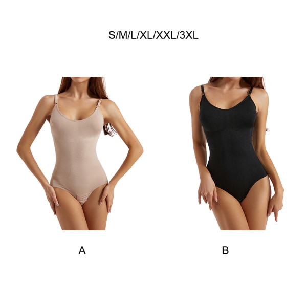 Figurnära Body Shapewear Mångsidig stil för alla black XXL