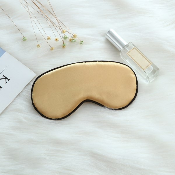 Supermjuk hudvänlig silkesögonmask för vilsam sömn Naturlig Gold