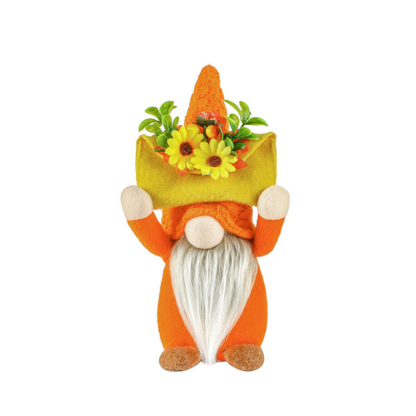Brett tillämpning Höstdekor Plysch Gnome med lysande ögon men