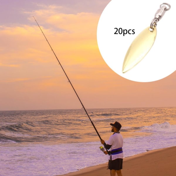 1/2/3/5 20 stycken Fiskedrag Verklighetstrogna fiskedrag Reflekterande Gold M 1Set