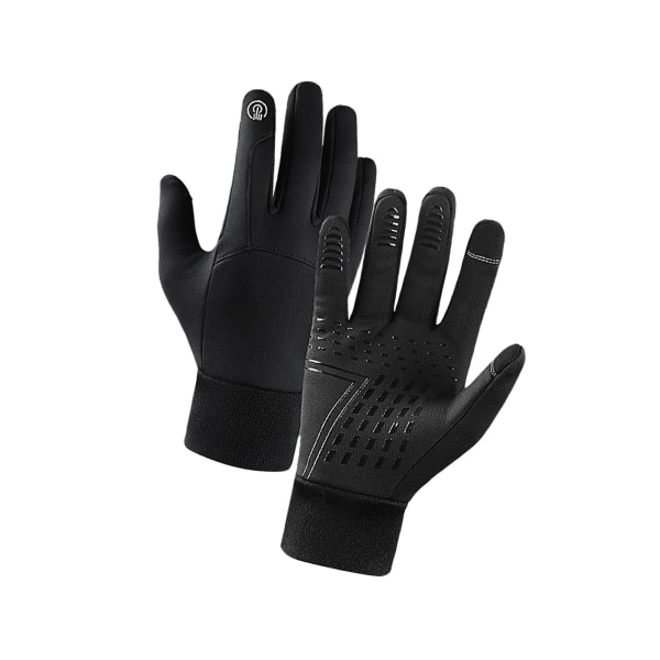 1/2/3 Men Winter Touch Screen Bekväm Full Finger för cykling Black XL 1Set