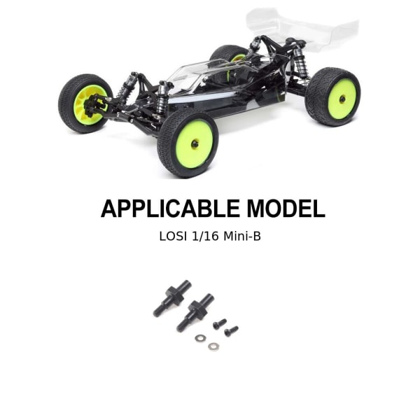 Stålförstärkt hjulaxel för 1/16 LOSI Mini-B Mini-T RC-bil