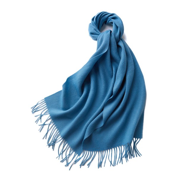 1/2/3 unisex halsduk med fransar Varm och mysig tubscarf för misty blue 2Set