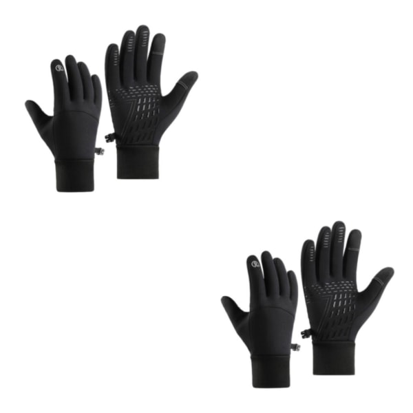 1/2/3/5 polyuretan vinterhandskar för oöverträffad värme och Black M 2PCS
